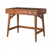 Alpine Furniture Flynn Bedroom Vanity in Acorn - Side Angled with White BG