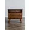 Alpine Furniture Flynn Large Nightstand in Acorn - Front - Alpine Furniture Flynn Large Nightstand in Acorn - Front