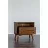 Alpine Furniture Flynn Large Nightstand in Acorn - Angled - Alpine Furniture Flynn Large Nightstand in Acorn - Angled