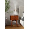 Alpine Furniture Flynn Small Nightstand in Acorn - Lifestyle
