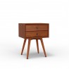 Alpine Furniture Flynn Small Nightstand in Acorn - Angled