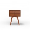 Alpine Furniture Flynn Small Nightstand in Acorn - Front