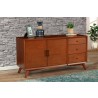 Alpine Furniture Flynn Sideboard in Acorn - Angled Lifestyle