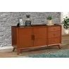 Alpine Furniture Flynn Sideboard in Acorn - Angled Lifestyle - Alpine Furniture Flynn Sideboard in Acorn - Angled Lifestyle