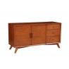 Alpine Furniture Flynn Sideboard in Acorn - Angled and Closed