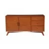 Alpine Furniture Flynn Sideboard in Acorn - Front and Closed - Alpine Furniture Flynn Sideboard in Acorn - Front and Closed