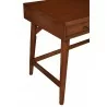 Alpine Furniture Flynn Large Desk in Acorn - Leg Close-up - Alpine Furniture Flynn Large Desk in Acorn - Leg Close-up