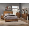 Alpine Furniture Flynn Mid Century Modern 4 Drawer Chest in Acorn - Lifestyle