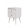 Alpine Furniture Flynn Nightstand in White - Angled