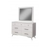 Alpine Furniture Flynn Mirror in White - Angled View