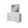 Alpine Furniture Flynn Mirror in White - Angled View - Alpine Furniture Flynn Mirror in White - Angled View