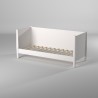 Alpine Furniture Flynn Mid Century Modern Twin Size Day Bed in White - Side Angled