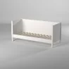 Alpine Furniture Flynn Mid Century Modern Twin Size Day Bed in White - Side Angled - Alpine Furniture Flynn Mid Century Modern Twin Size Day Bed in White - Side Angled