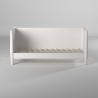 Alpine Furniture Flynn Mid Century Modern Twin Size Day Bed in White - Front