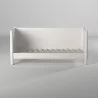 Alpine Furniture Flynn Mid Century Modern Twin Size Day Bed in White - Front - Alpine Furniture Flynn Mid Century Modern Twin Size Day Bed in White - Front