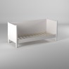 Alpine Furniture Flynn Mid Century Modern Twin Size Day Bed in White - Angled View