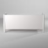 Alpine Furniture Flynn Mid Century Modern Twin Size Day Bed in White - Back View