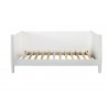 Alpine Furniture Flynn Mid Century Modern Twin Size Day Bed in White - Front with White BG