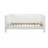 Alpine Furniture Flynn Mid Century Modern Twin Size Day Bed in White - Front with White BG - Alpine Furniture Flynn Mid Century Modern Twin Size Day Bed in White - Front with White BG