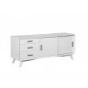 Flynn Large TV Console in White - Angled - Flynn Large TV Console in White - Angled
