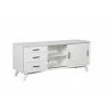 Flynn Large TV Console in White - Angled - Flynn Large TV Console in White - Angled