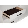 Flynn Large TV Console in White - Drawer Close-up