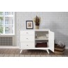 Alpine Furniture Flynn Accent Cabinet in White - Front Lifestyle