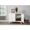 Alpine Furniture Flynn Accent Cabinet in White - Front Lifestyle - Alpine Furniture Flynn Accent Cabinet in White - Front Lifestyle