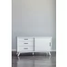 Alpine Furniture Flynn Small TV Console in White - Front - Alpine Furniture Flynn Small TV Console in White - Front