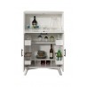 Alpine Furniture Flynn Large Bar CAlpine Furniture Flynn Large Bar Cabinet in White - Front with Opened Drawerabinet in White - 