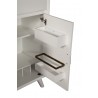 Alpine Furniture Flynn Large Bar Cabinet in White - Drawer Close-up