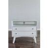 Alpine Furniture Flynn Large Nightstand in White - Front