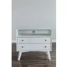 Alpine Furniture Flynn Large Nightstand in White - Front - Alpine Furniture Flynn Large Nightstand in White - Front