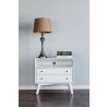 Alpine Furniture Flynn Large Nightstand in White - Front View
