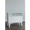 Alpine Furniture Flynn Large Nightstand in White - Angled View - Alpine Furniture Flynn Large Nightstand in White - Angled View