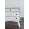 Alpine Furniture Flynn Large Nightstand in White - Leg Close-up - Alpine Furniture Flynn Large Nightstand in White - Leg Close-up