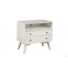 Alpine Furniture Flynn Large Nightstand in White - Angled View