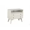 Alpine Furniture Flynn Large Nightstand in White - Angled View - Alpine Furniture Flynn Large Nightstand in White - Angled View