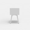 Alpine Furniture Flynn Small Nightstand in White - Side