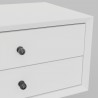 Alpine Furniture Flynn Small Nightstand in White - Top Angled Edge