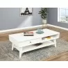 Alpine Furniture Flynn Coffee Table in White - Angled Lifestyle - Alpine Furniture Flynn Coffee Table in White - Angled Lifestyle