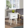 Alpine Furniture Flynn End Table In White - Lifestyle