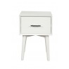 Alpine Furniture Flynn End Table In White - Front