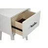Alpine Furniture Flynn End Table In White - Drawer Opened - Alpine Furniture Flynn End Table In White - Drawer Opened