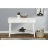 Alpine Furniture Flynn Console Table in White - Front Lifestyle - Alpine Furniture Flynn Console Table in White - Front Lifestyle