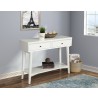 Alpine Furniture Flynn Console Table in White - Lifestyle Angled View