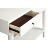 Alpine Furniture Flynn Console Table in White - Angled Drawer 