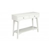 Alpine Furniture Flynn Console Table in White - Angled View
