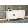Alpine Furniture Flynn Sideboard in White - Lifesytle 2