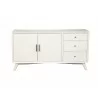 Alpine Furniture Flynn Sideboard in White - Front and Closed - Alpine Furniture Flynn Sideboard in White - Front and Closed